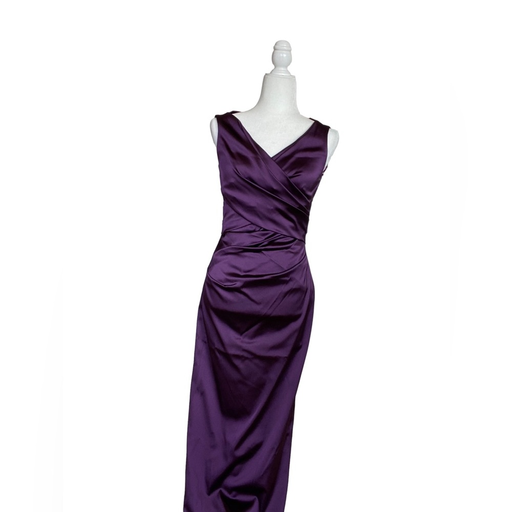 Talbot Runhof long satin gown —Size 6
